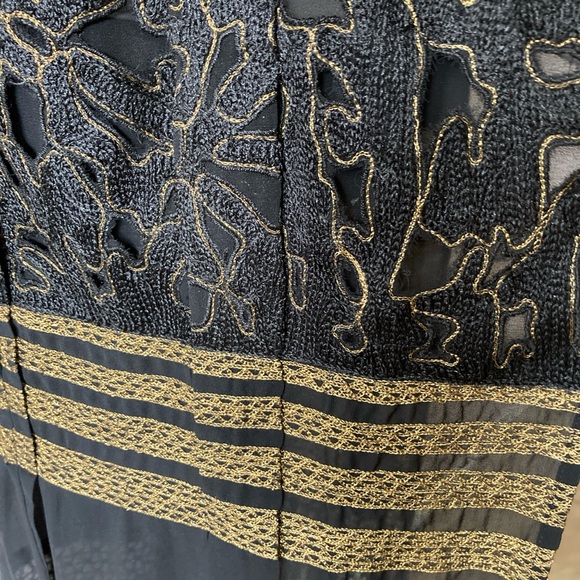 Black and Gold Sheer Kimono - Picture 3 of 6